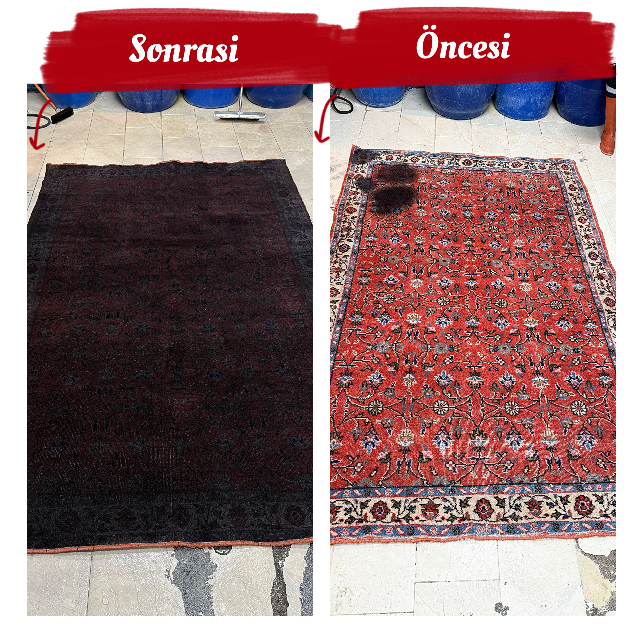 Isparta halısı renk yenileme