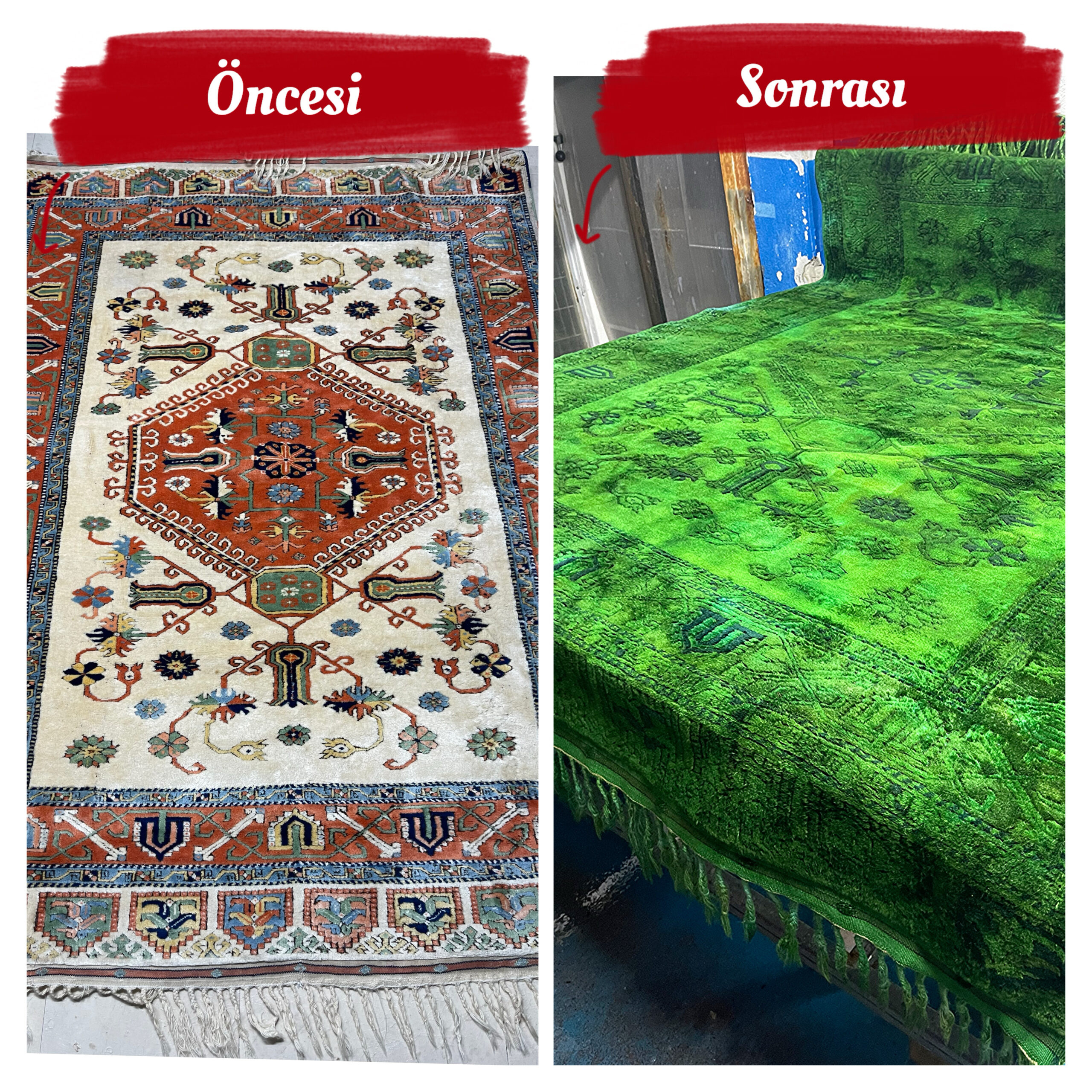 Milas halısı boyama ve yöresel halı yenileme